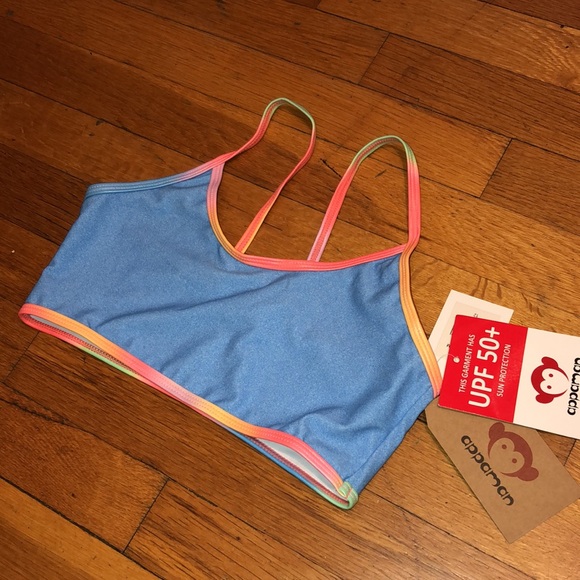 Appaman Stella Bikini Top in Digital Denim Blue, size 12 - Picture 4 of 12